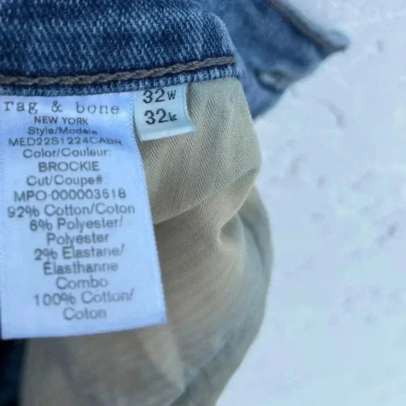 Rag & Bone Womens New York Fit 1 Skinny Denim Jeans Blue Size 32W 32L - Picture 7 of 9